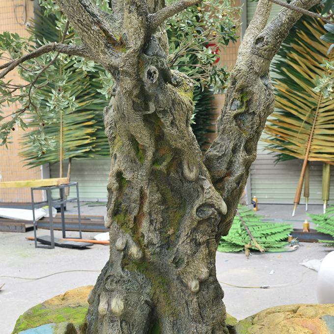Factory Priced Large Artificial Olive Tree Huge Ornamental Fiberglass Tree for Indoor Restaurants and Shopping Malls Decor 2