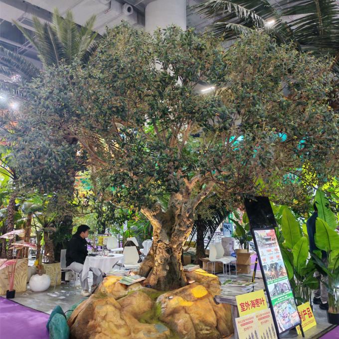 Factory Priced Large Artificial Olive Tree Huge Ornamental Fiberglass Tree for Indoor Restaurants and Shopping Malls Decor 8